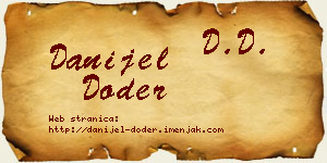 Danijel Doder vizit kartica